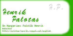 henrik palotas business card